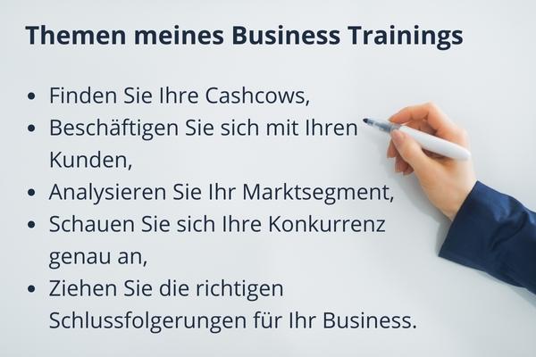Inhalte meines Business Trainings